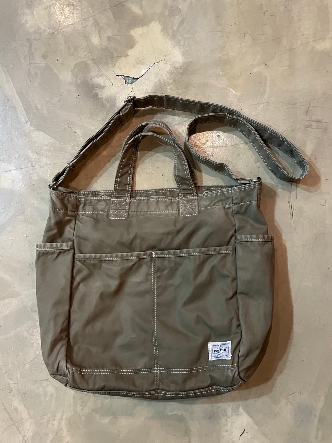 요시다 포터 밀리터리 카키 크로스백 상품이미지2