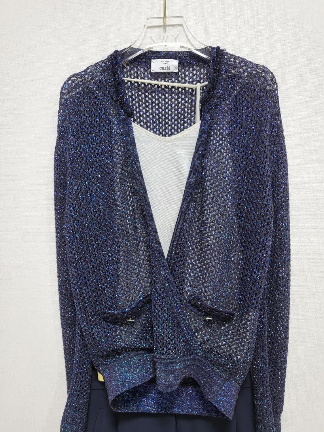 오브제 딥네이비 글리터 니트가딘건free 새제품  상품이미지10