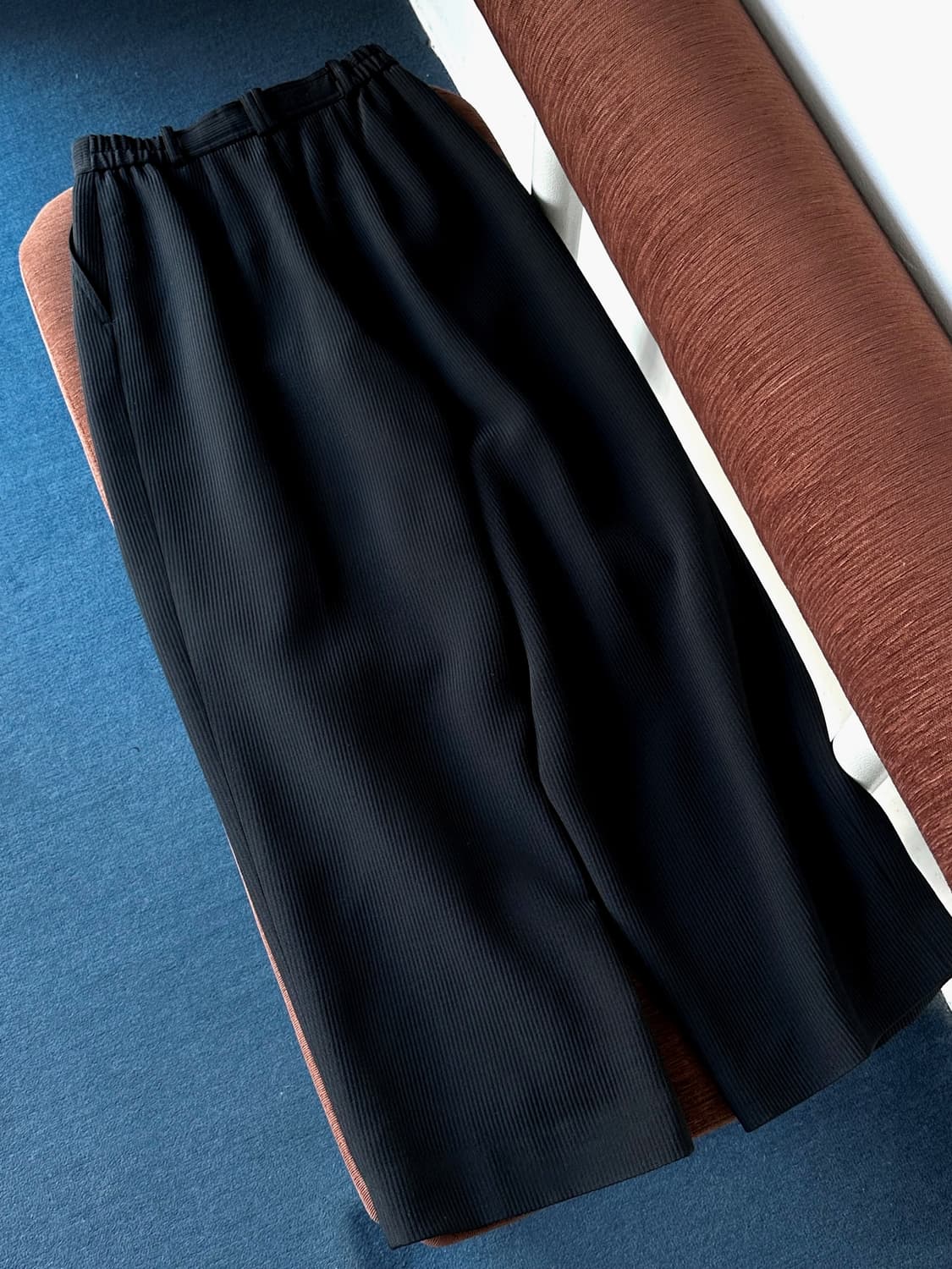 Wool acetate blend design wide trousers 상품이미지9