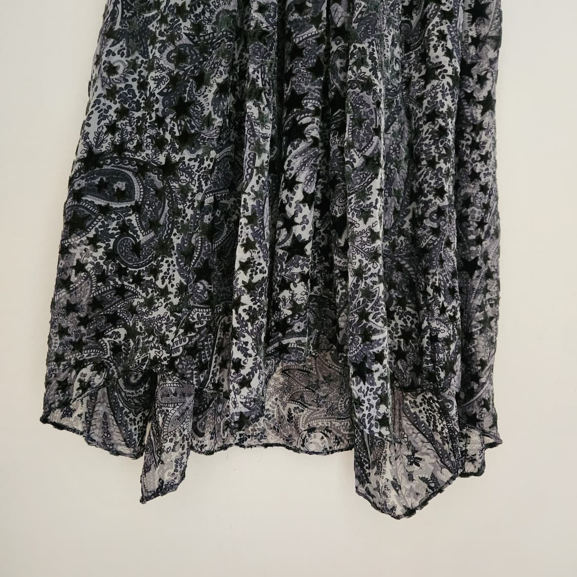 (택만뗀 새상품)쟈딕앤볼테르 시스루벨벳별패턴 원피스 (XS) 상품이미지7