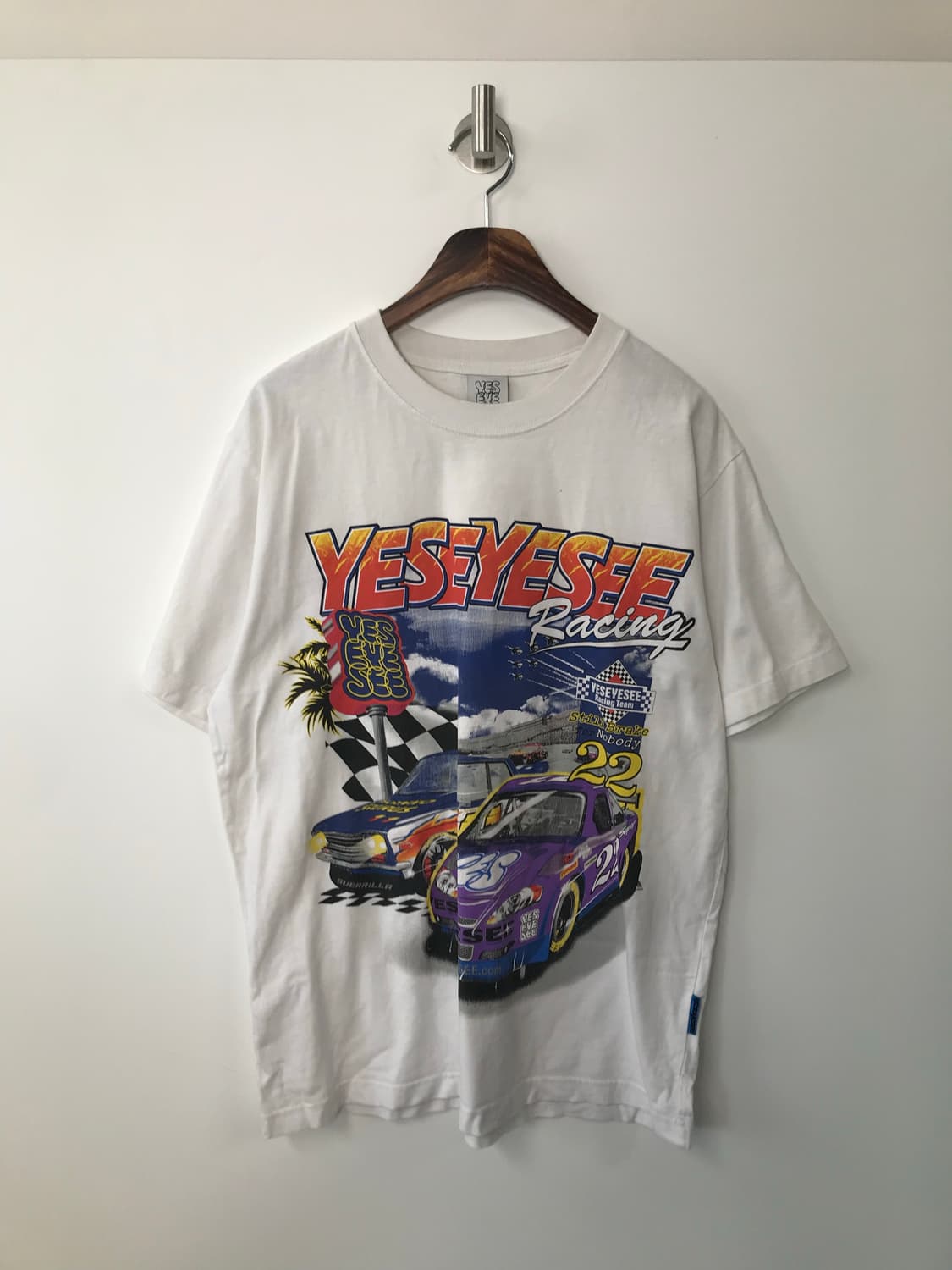 예스아이씨 레이싱 화이트 반팔 티셔츠 상품이미지2