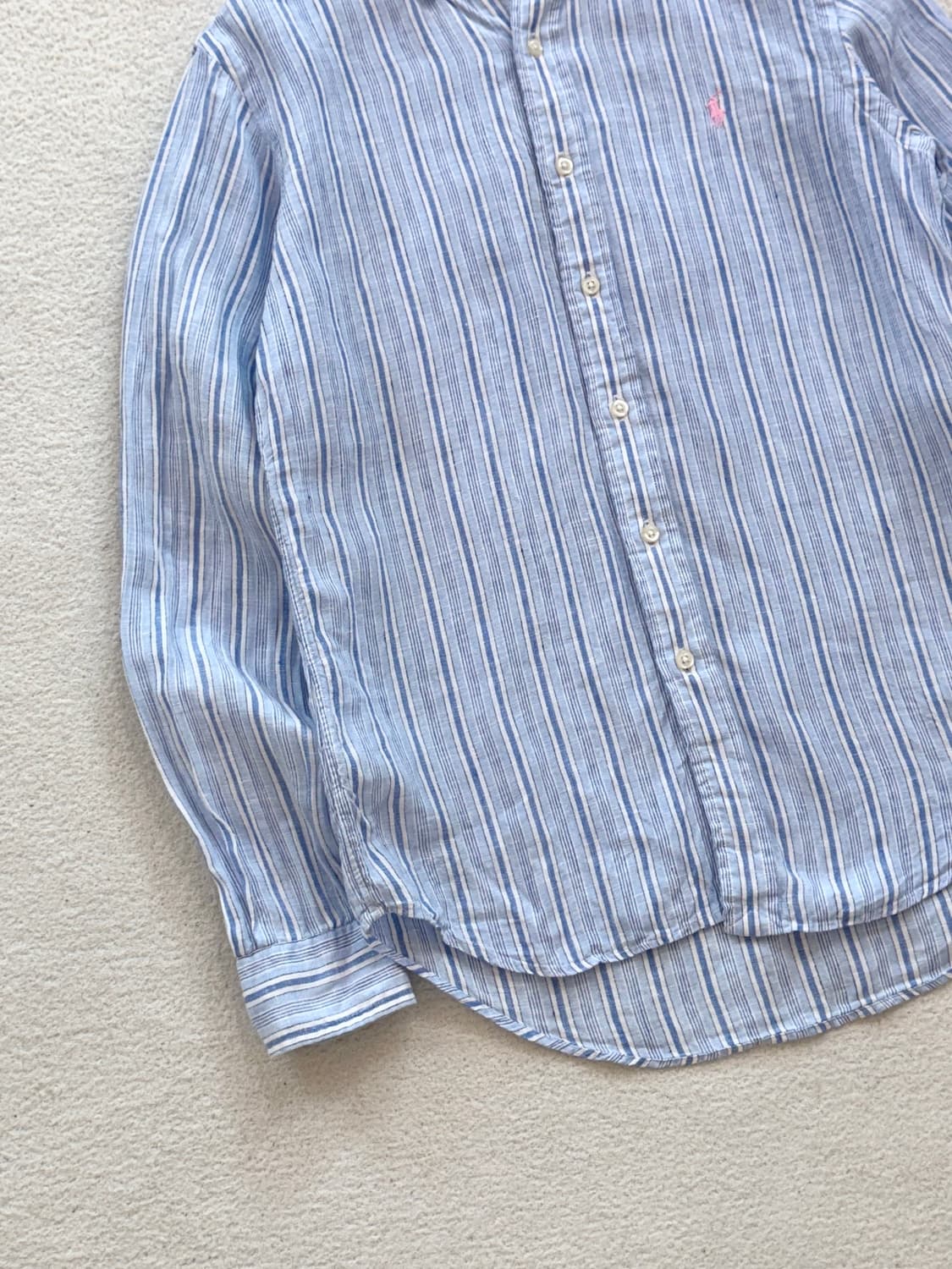폴로 스트라이프 린넨 셔츠 상품이미지4
