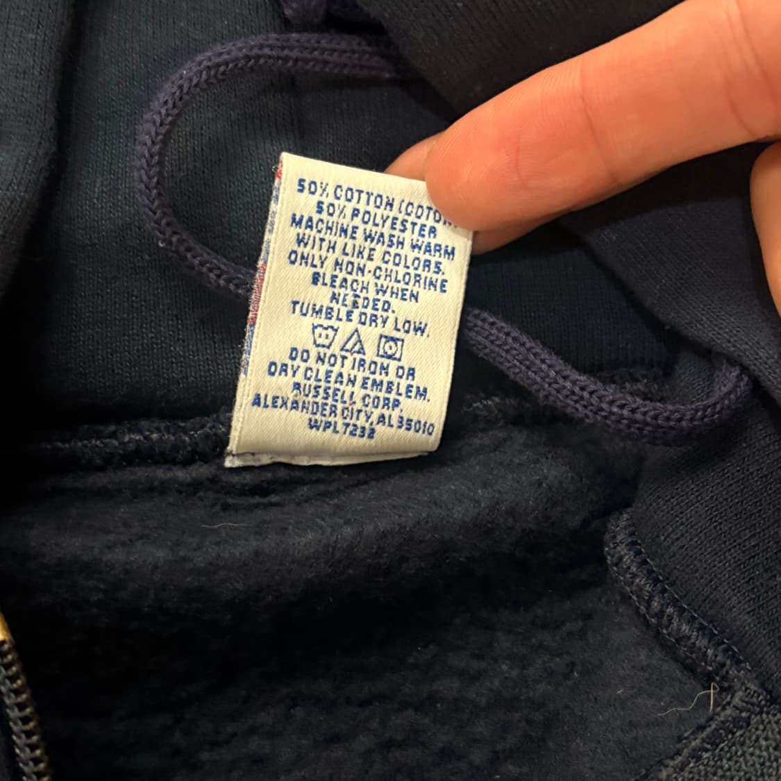 [XL] 러셀 집업 후드 네이비 USA 상품이미지8