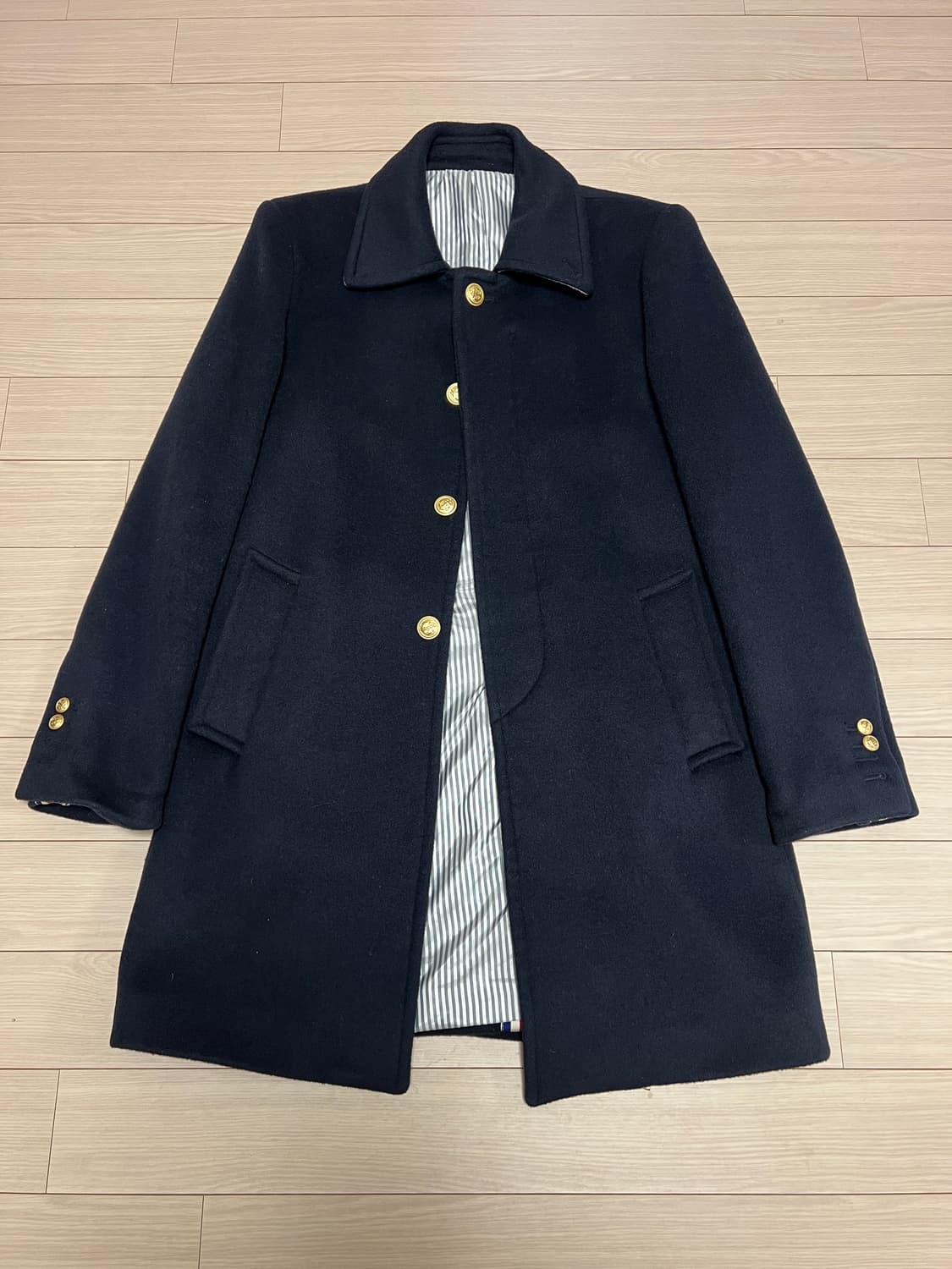하이엔드 울·캐시미어 혼방 클래식 발마칸 코트 / 네이비 / 50 상품이미지1