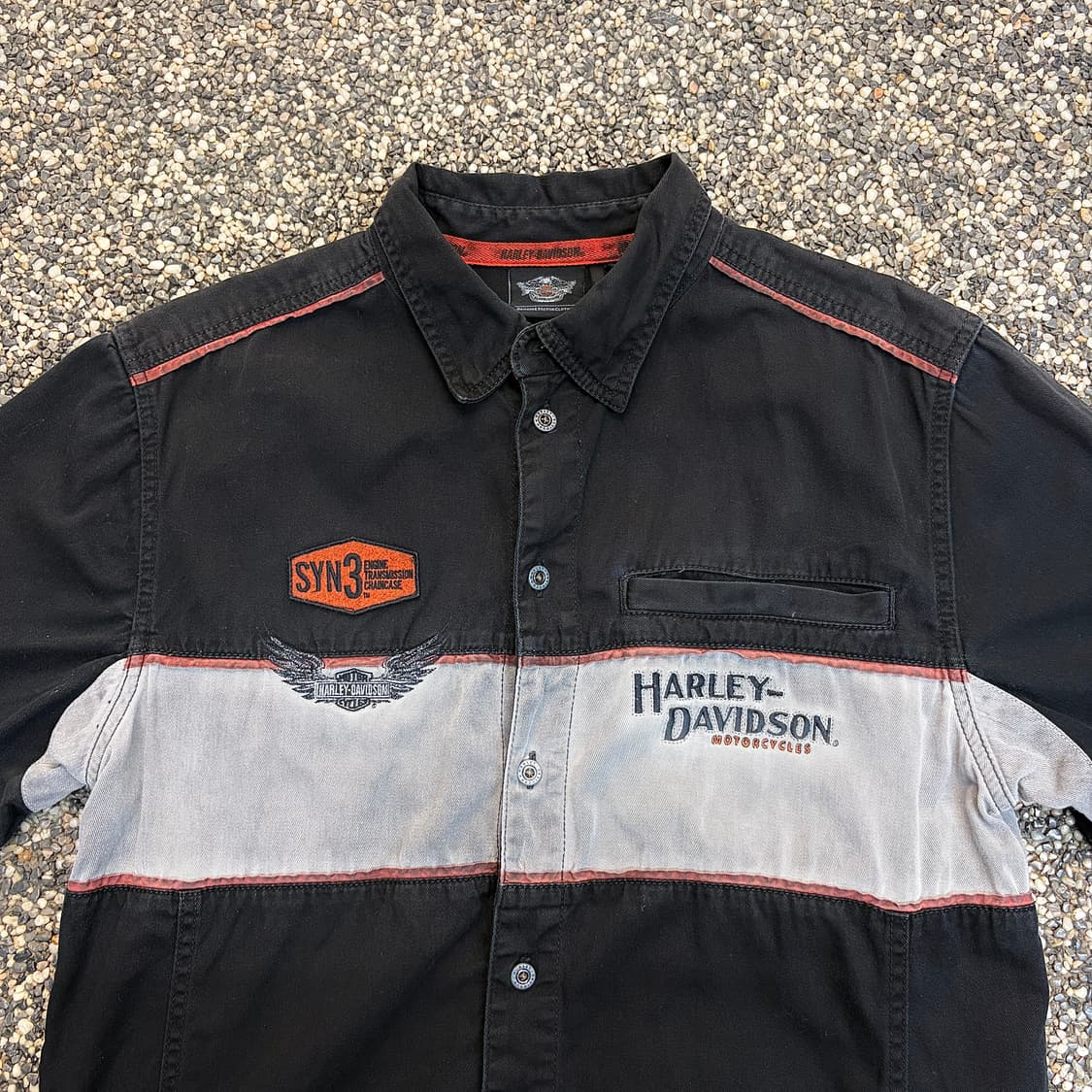 할리데이비슨 아이언 블록 반팔 셔츠 (L) 상품이미지4