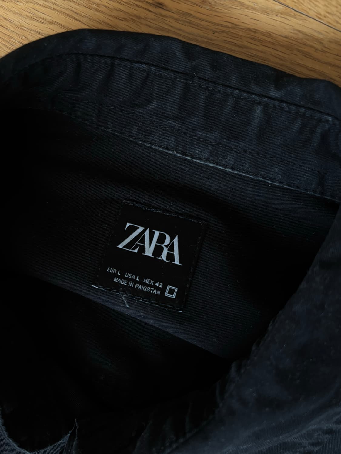 자라 워크셔츠 블랙 상품이미지3