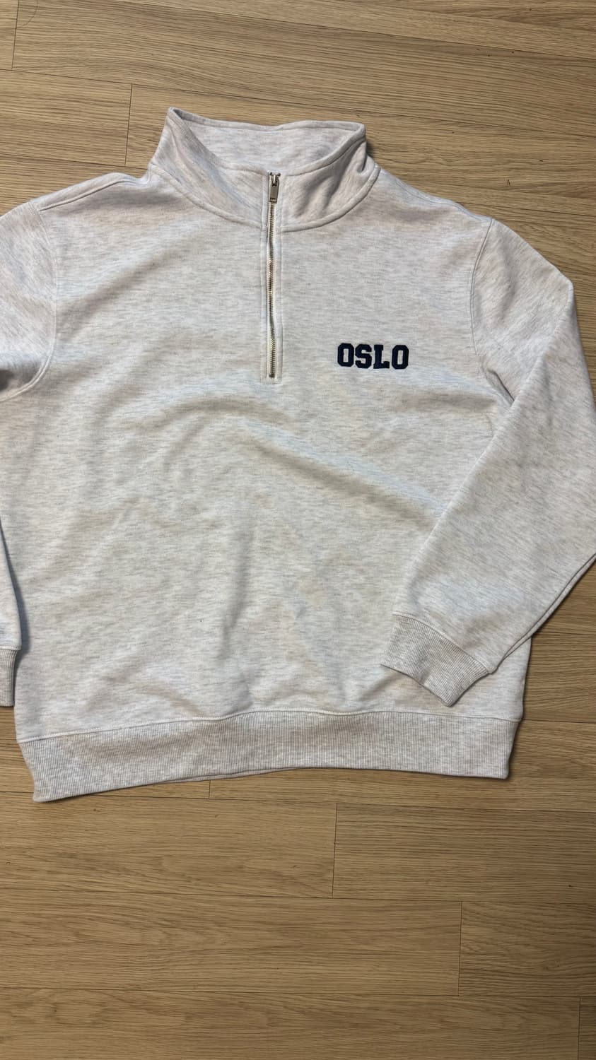 Siero 시에로 오슬로 반집업 맨투맨 XL 그레이 상품이미지2