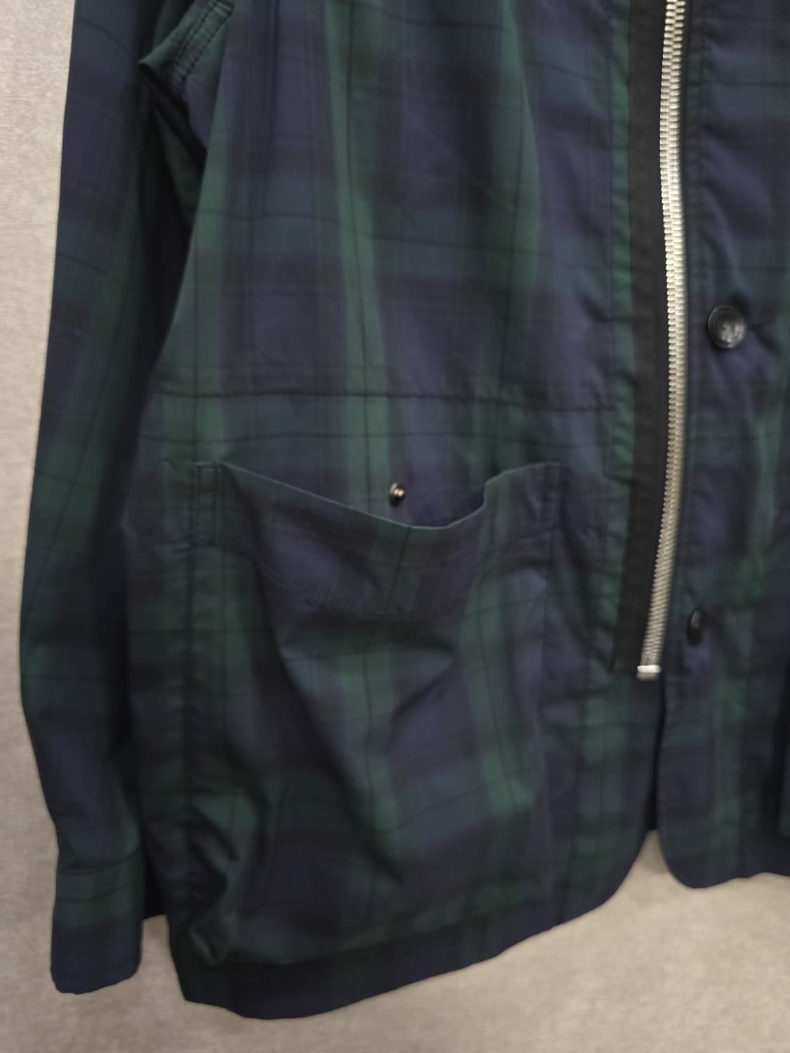 EASTLOGUE 이스트로그 블랙워치 체크 집업 자켓 상품이미지4