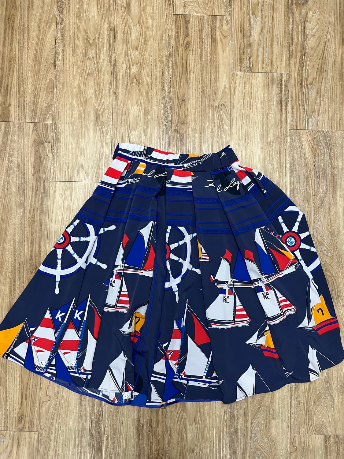 칼라거펠트 플리츠 롱 스커트 77 상품이미지5