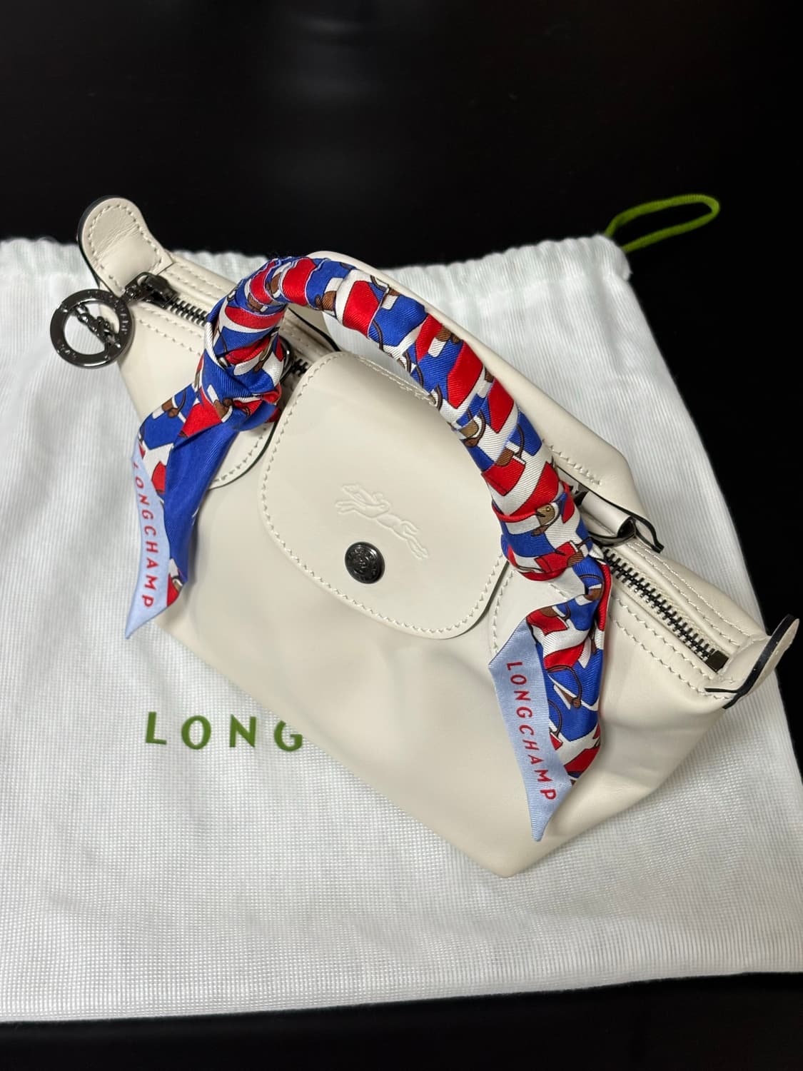 롱샴 희귀모델 르 플리아쥬 XS 탑 핸들백 (에크루) 아이보리 상품이미지2