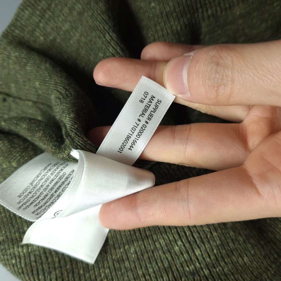 폴로랄프로렌 카키 네이비포니 심플 코튼 라운드넥 니트 L 상품이미지9