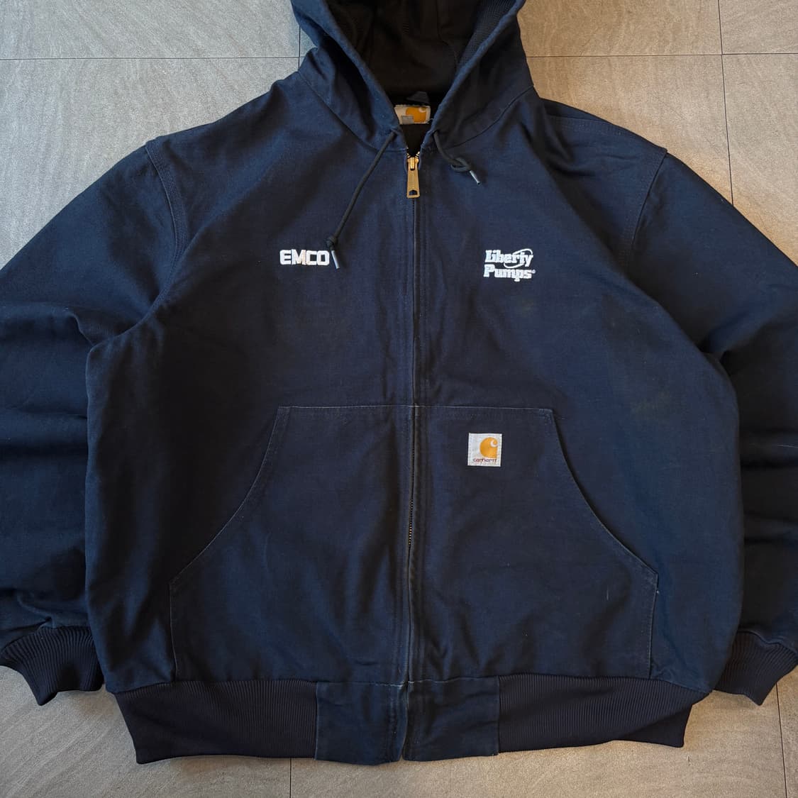 미국 생산 칼하트 j131 네이비 액티브 자켓  상품이미지2