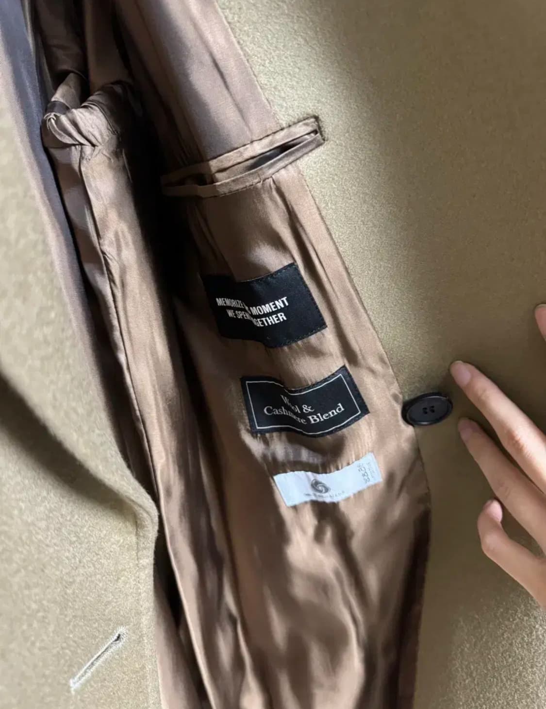 새상품 상태) 인사일런스 캐시미어 더블코트 카앨M 상품이미지2