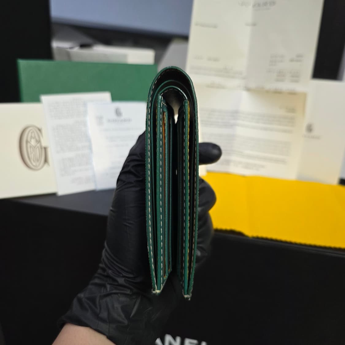 {클로젯}[풀구성+인보이스]고야드 빅투와르 반지갑 스페셜 컬러 그린 상품이미지6