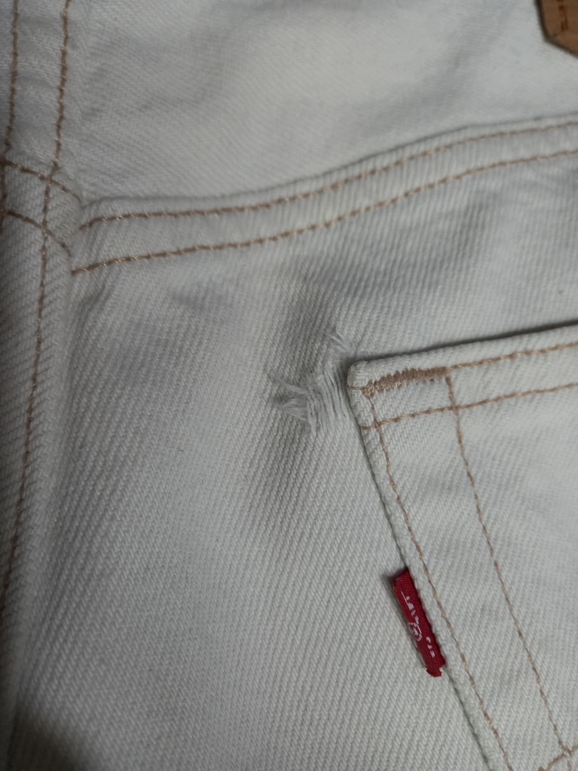 35-36 90's 리바이스501 일자진 화이트 35-252 상품이미지10