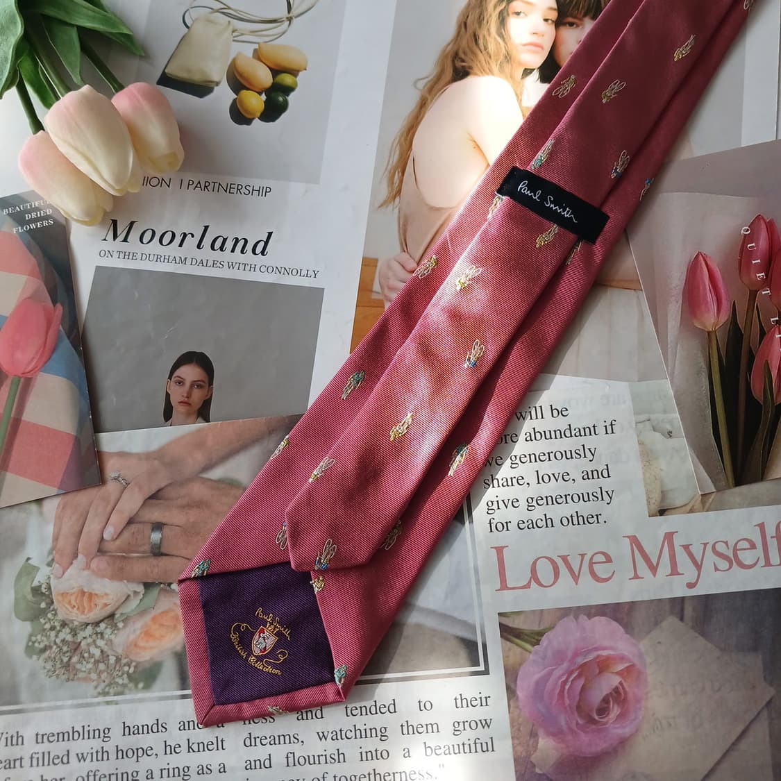 폴스미스 실크 자전거 자수 넥타이 8.3cm A+~A등급 A18870
 상품이미지3