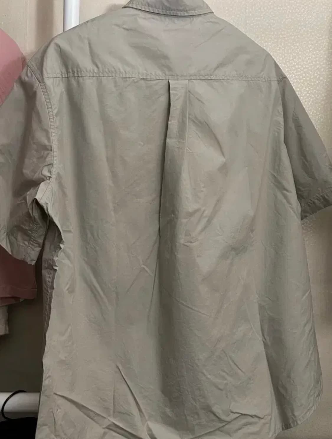 무탠다드 오버사이즈포플린반팔셔츠 라이트웜그레이 L 상품이미지2