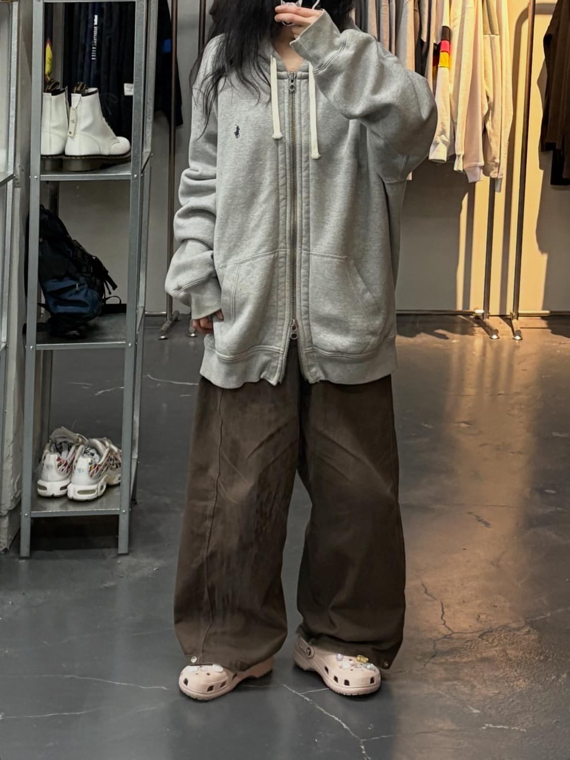 폴로랄프로렌 포니 써멀 박시핏 투웨이 후드집업 A2430 상품이미지1