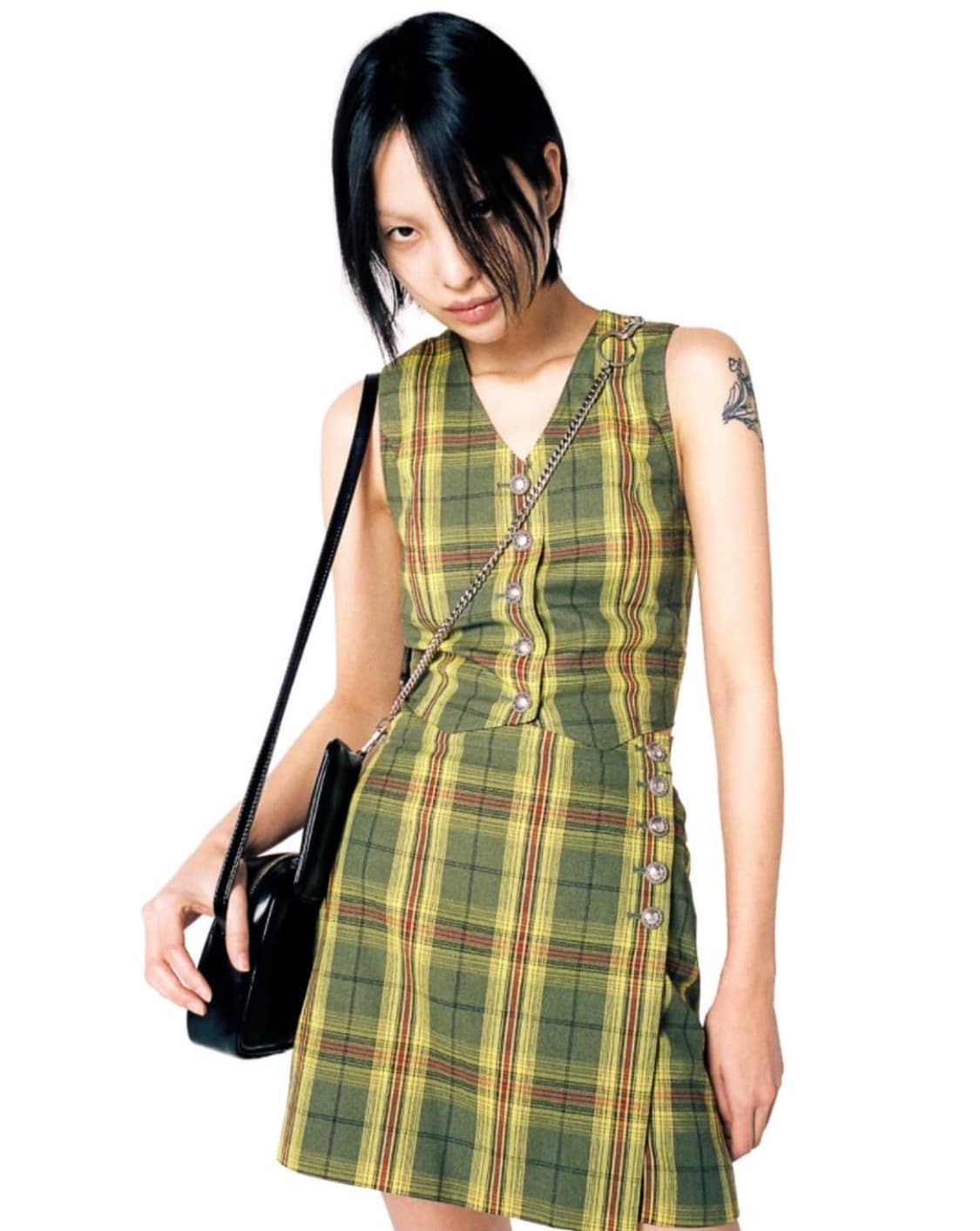 (뉴진스 하니 레드벨벳 조이 착용) 미스치프 체크 조끼 상품이미지2