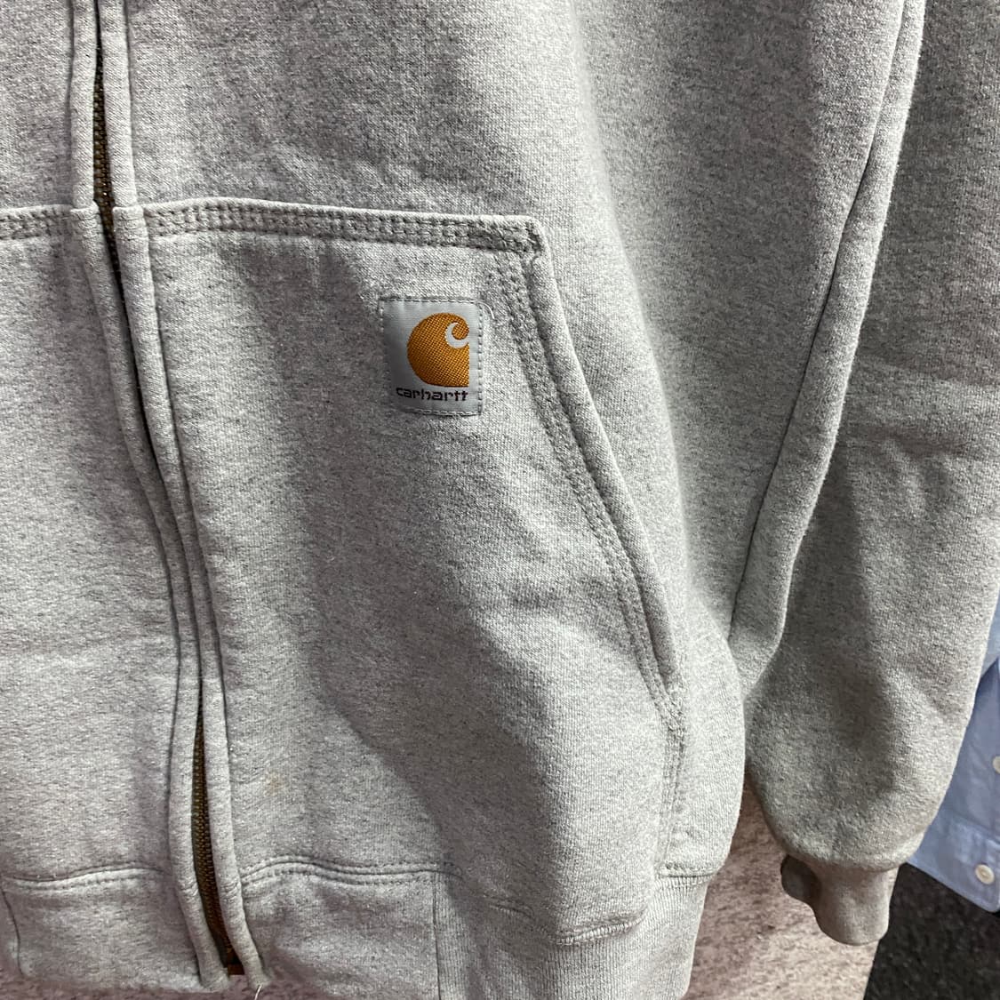 칼하트 미드웨이트 후드집업 그레이 A9 상품이미지3