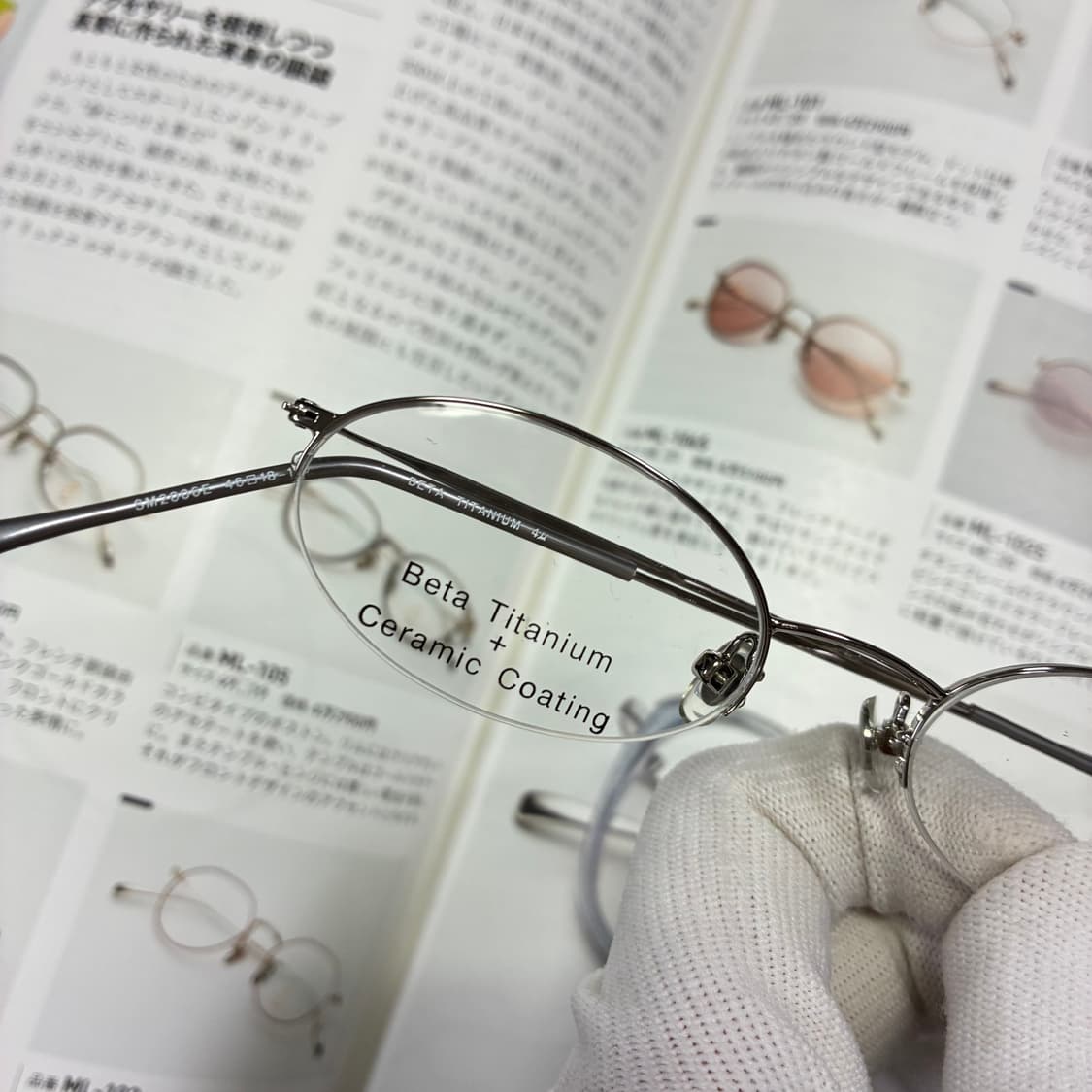 SANTA MONICA 산타모니카 티타늄 실버 반무테 일본 안경 상품이미지2