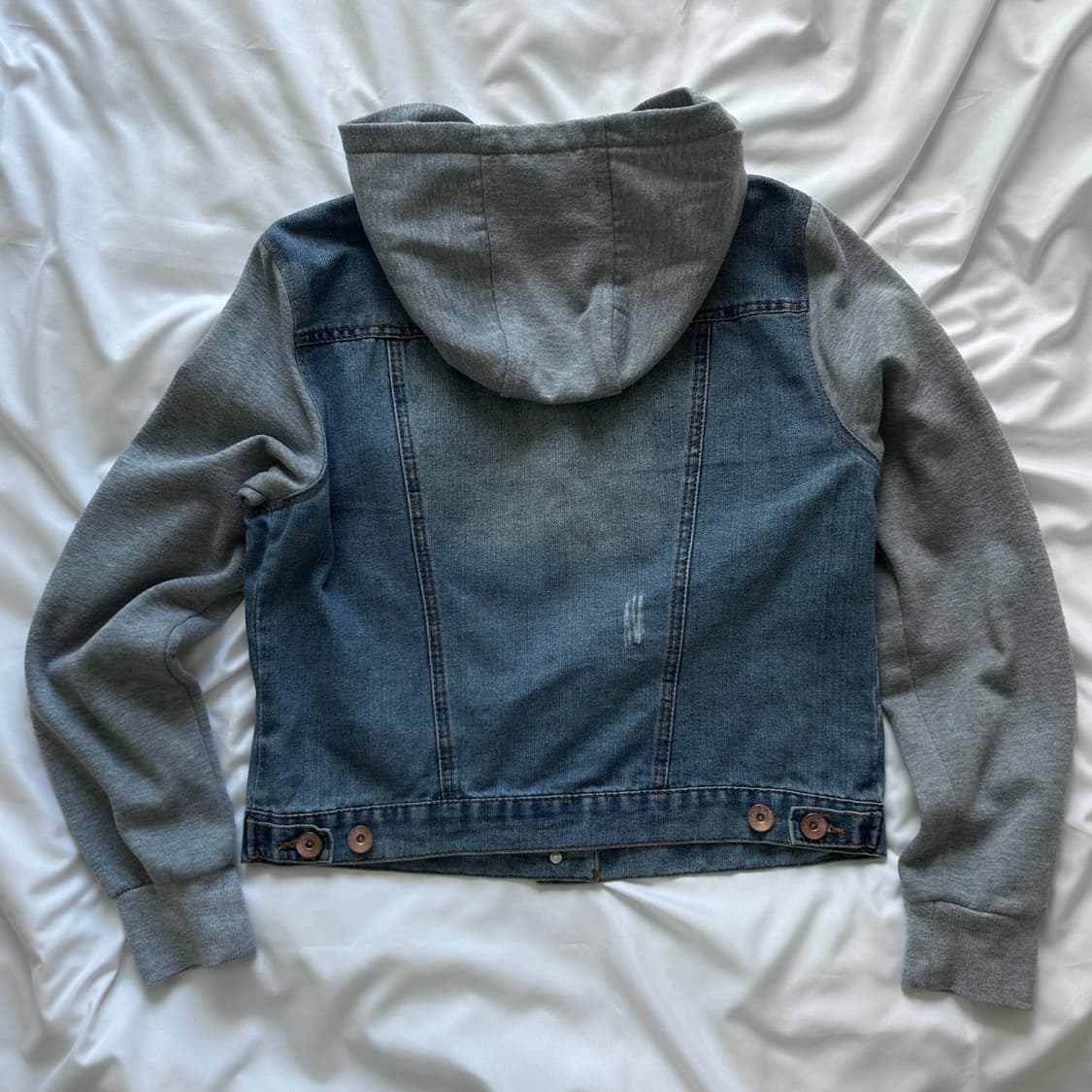 빈티지 후드 레이어드 데님자켓 상품이미지7