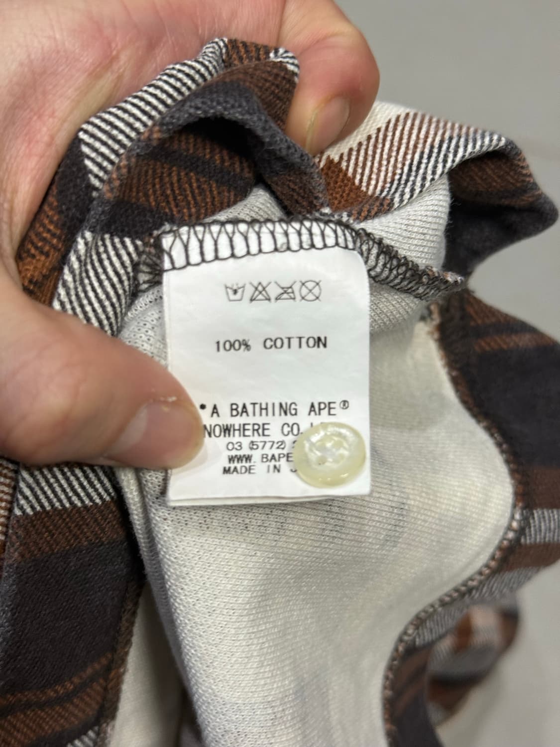 베이프 아카이브 체크 패턴 사루 패치 폴로티 반팔 티셔츠 상품이미지4