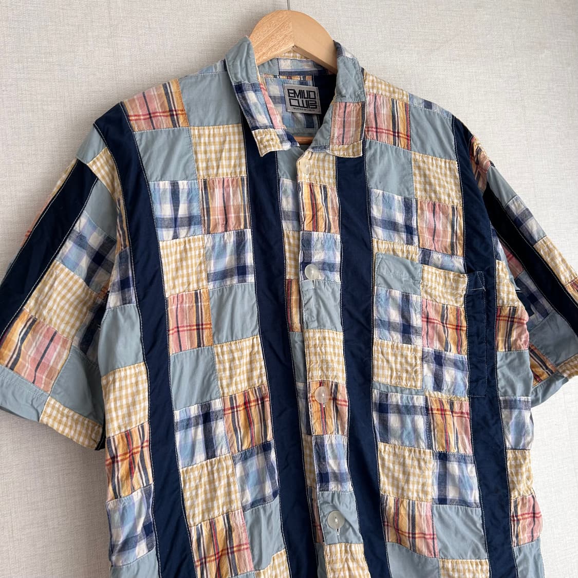 Vintage Patch work shirts 상품이미지2