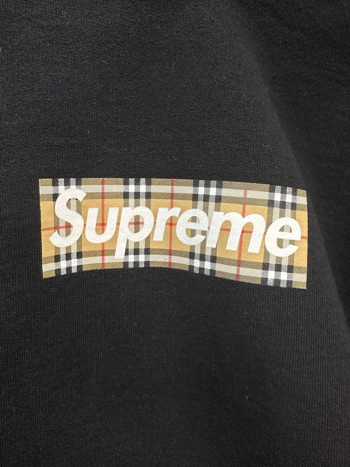 슈프림 버버리 박스로고 후드 블랙 상품이미지2