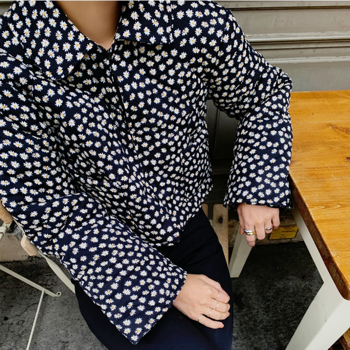 프로스트제이(PROST J) 플랑 데이지 퀼팅 패딩 프리사이즈 새상품  상품이미지3