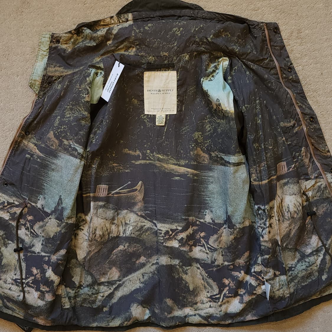 폴로 데님앤 서플라이 헌팅자켓 마운틴 파카 아트 프린팅 M 상품이미지4