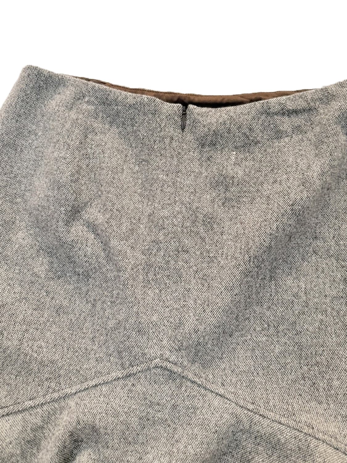 빈티지 브라운 프릴 미디 스커트 상품이미지4