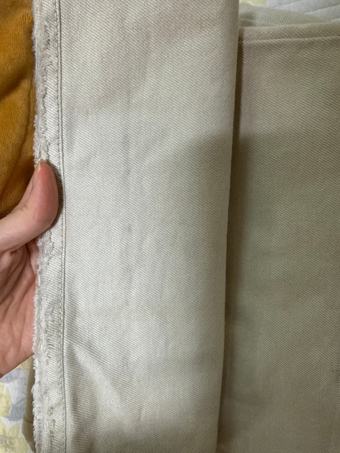 DISTRESSED WIDE-LEG DENIM (SAND BEIGE) 상품이미지3