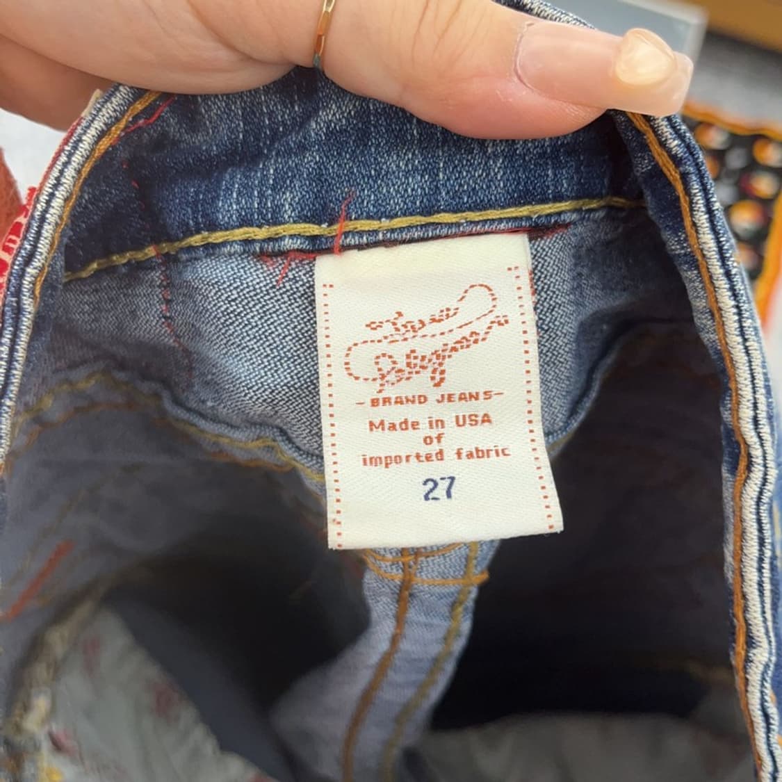 트루릴리젼 빌리빅티 스판 데님 청바지 27인치 C06435 상품이미지6