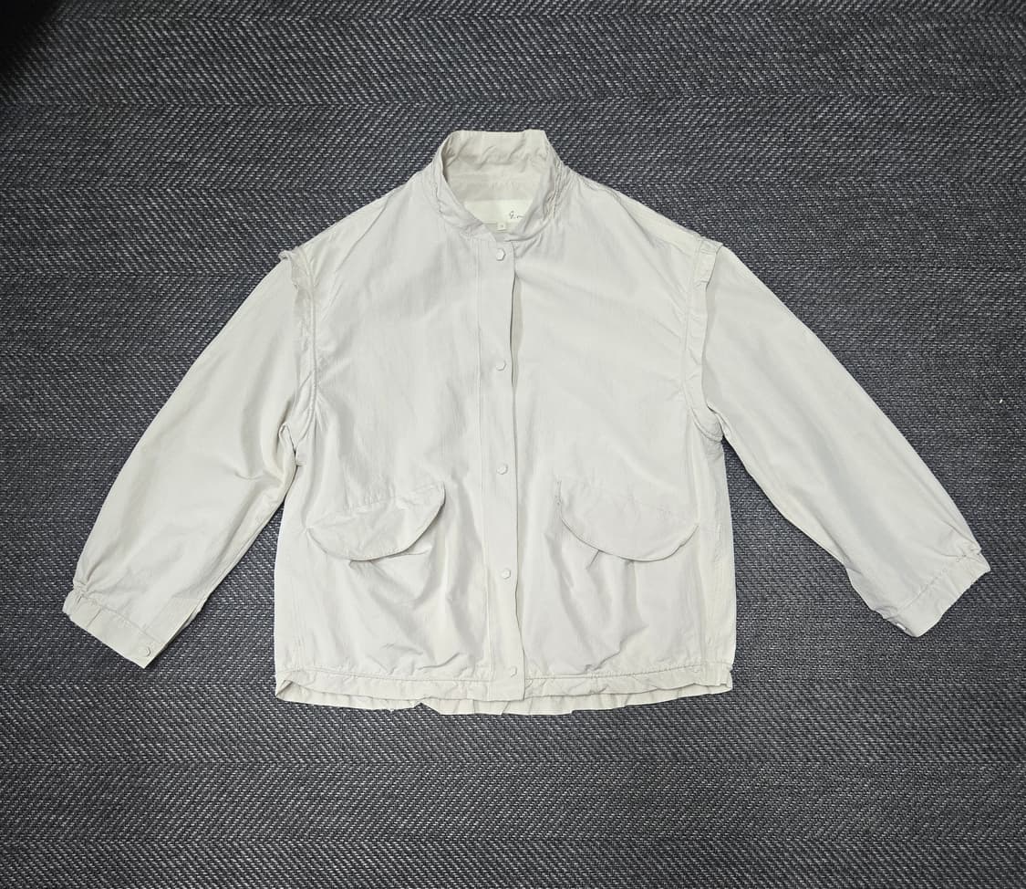 지컷 아이보리 자켓 오버핏 점퍼 상품이미지2