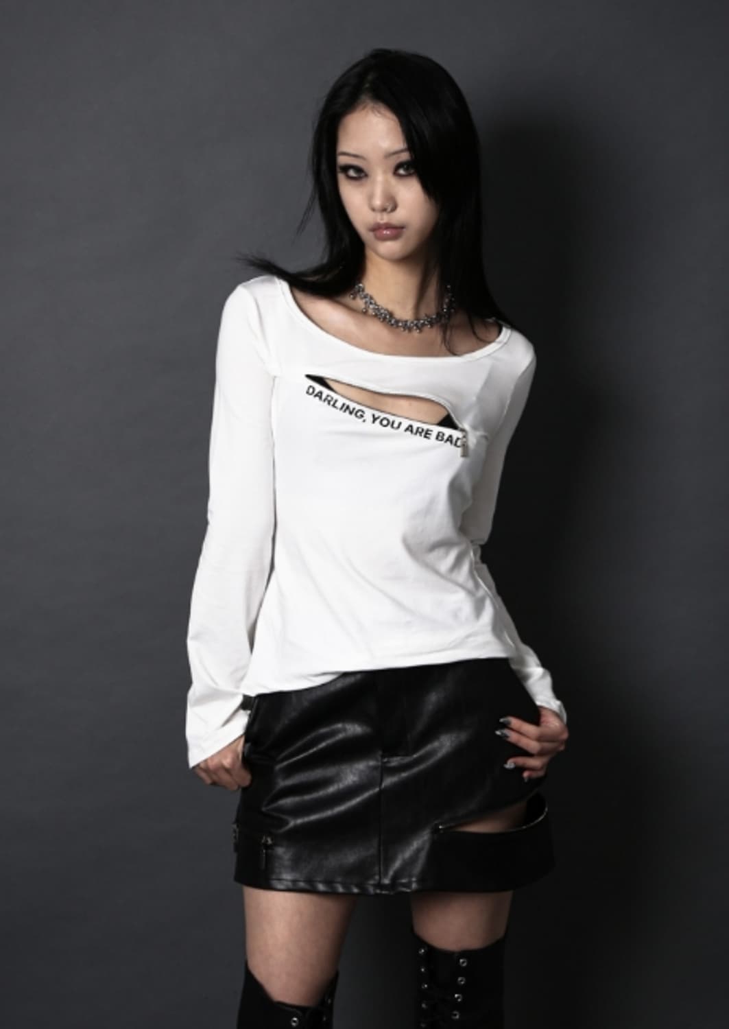 UNZIPPED LOGO T-SHIRT white 상품이미지6