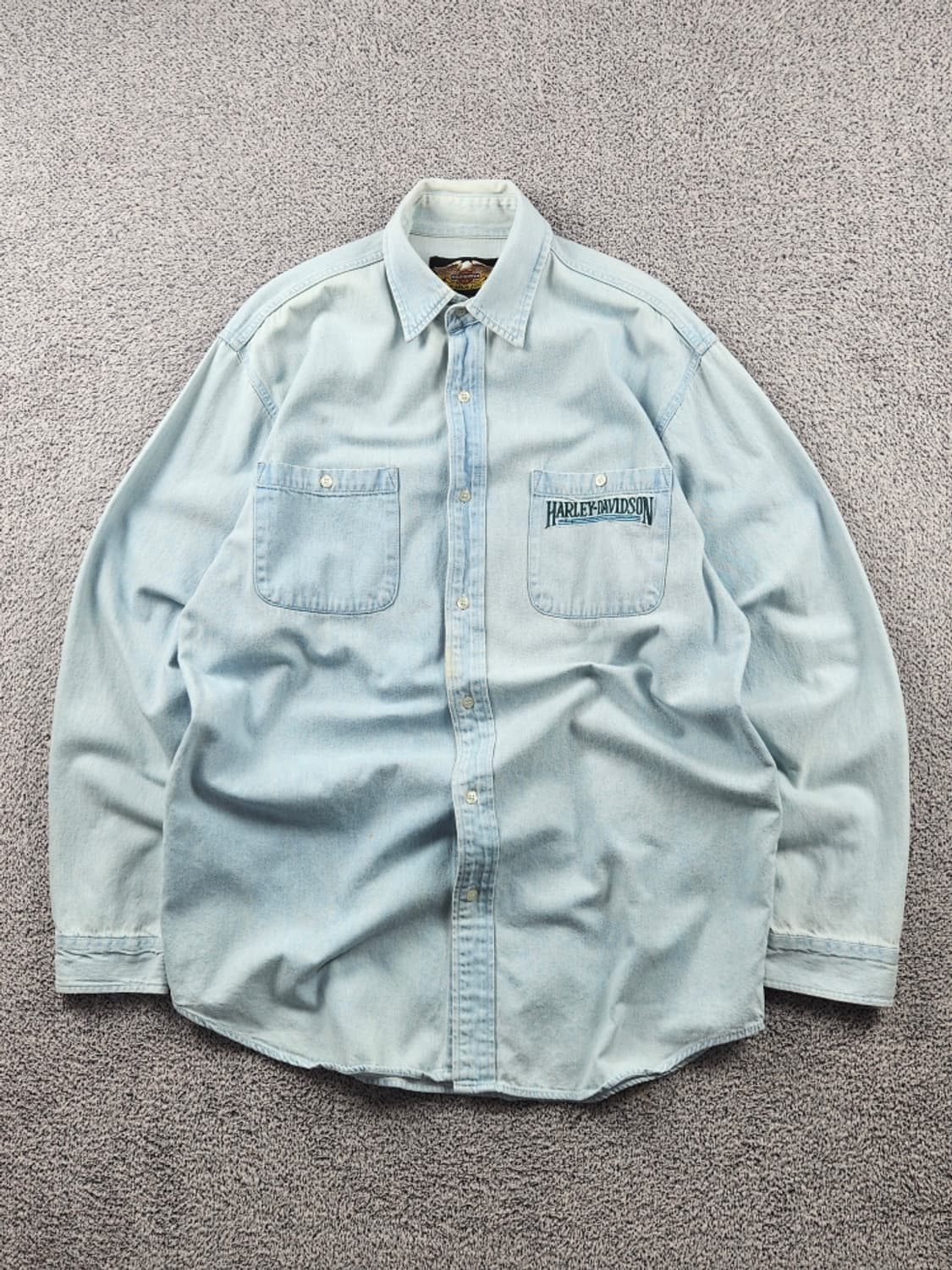 할리데이비슨 데님 포켓 바이커 셔츠 ( L ) / 10714 상품이미지1