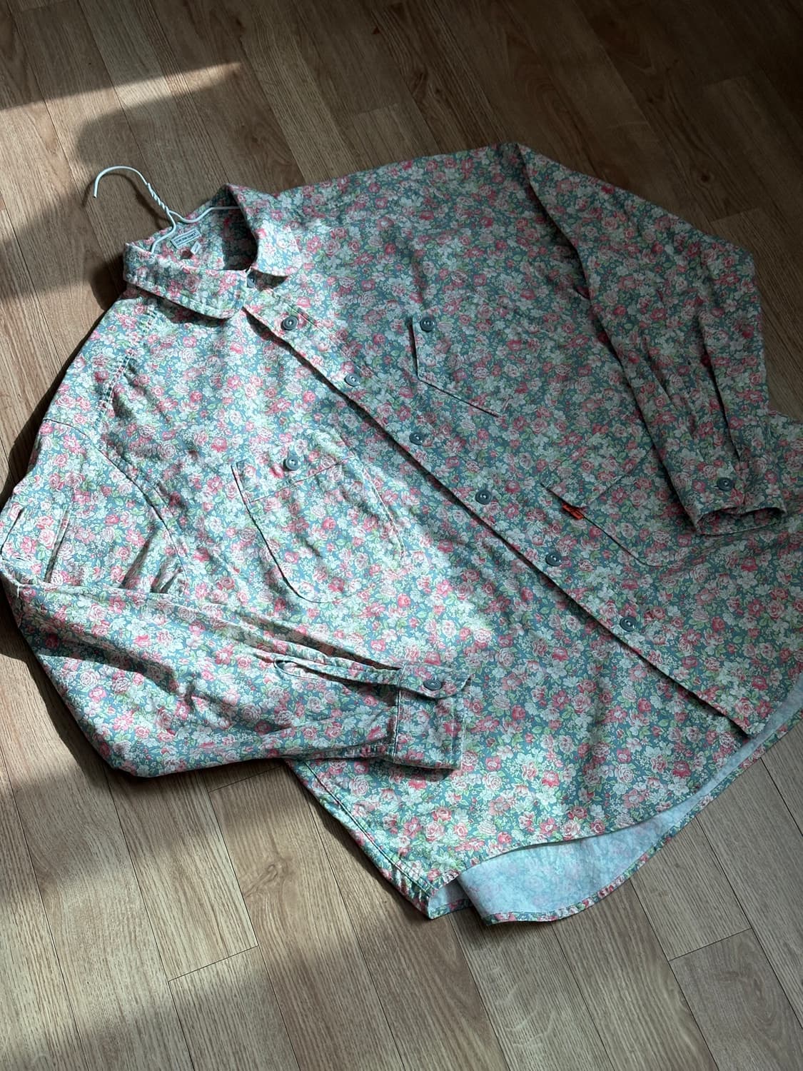 올리브드랩서비스 WORKER SHIRT pink floral 상품이미지1