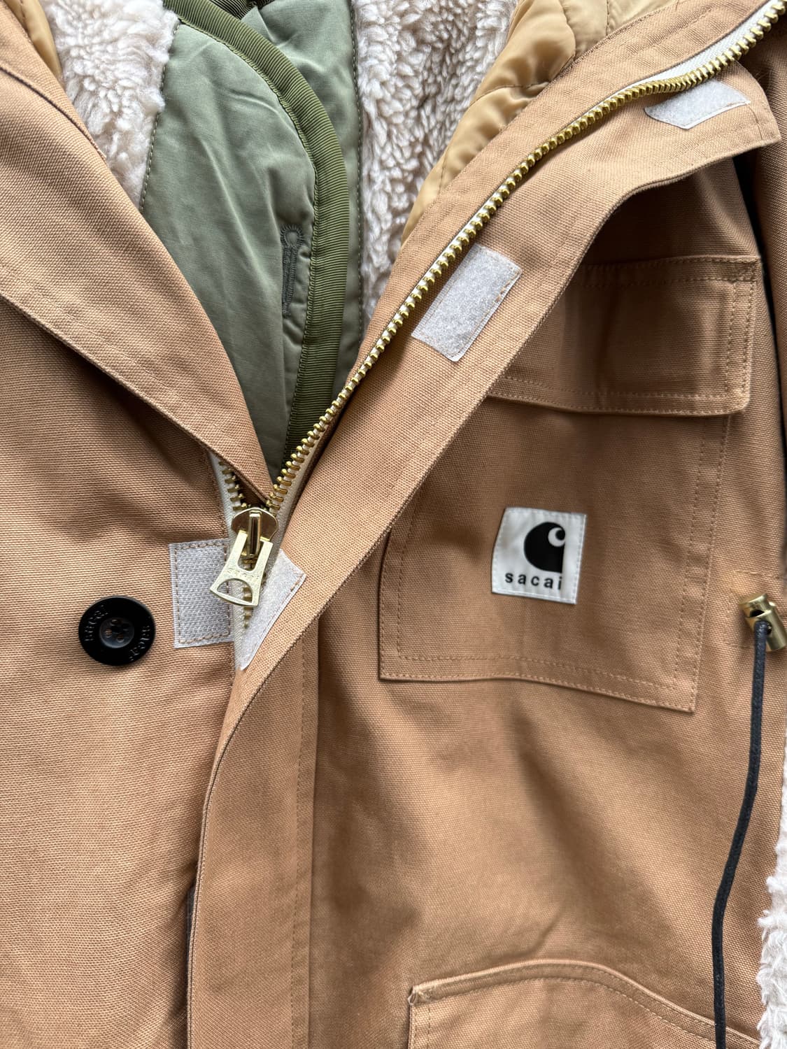 Carhartt wip X Sacai 캔버스 시베리안 파카 상품이미지10