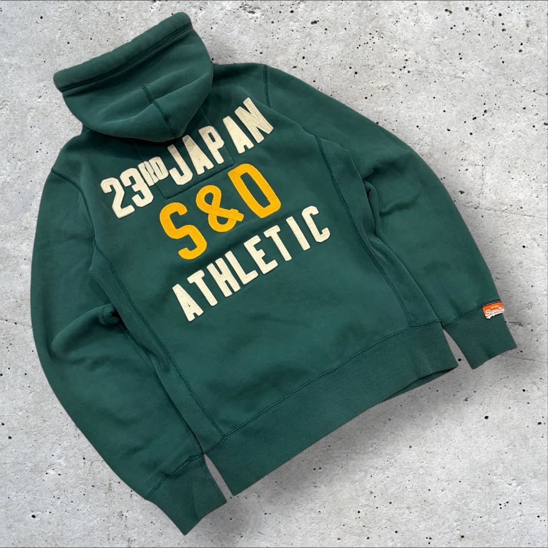 [S] 12s 슈퍼드라이 재팬 그린색 후드티 후드집업 C35 상품이미지1