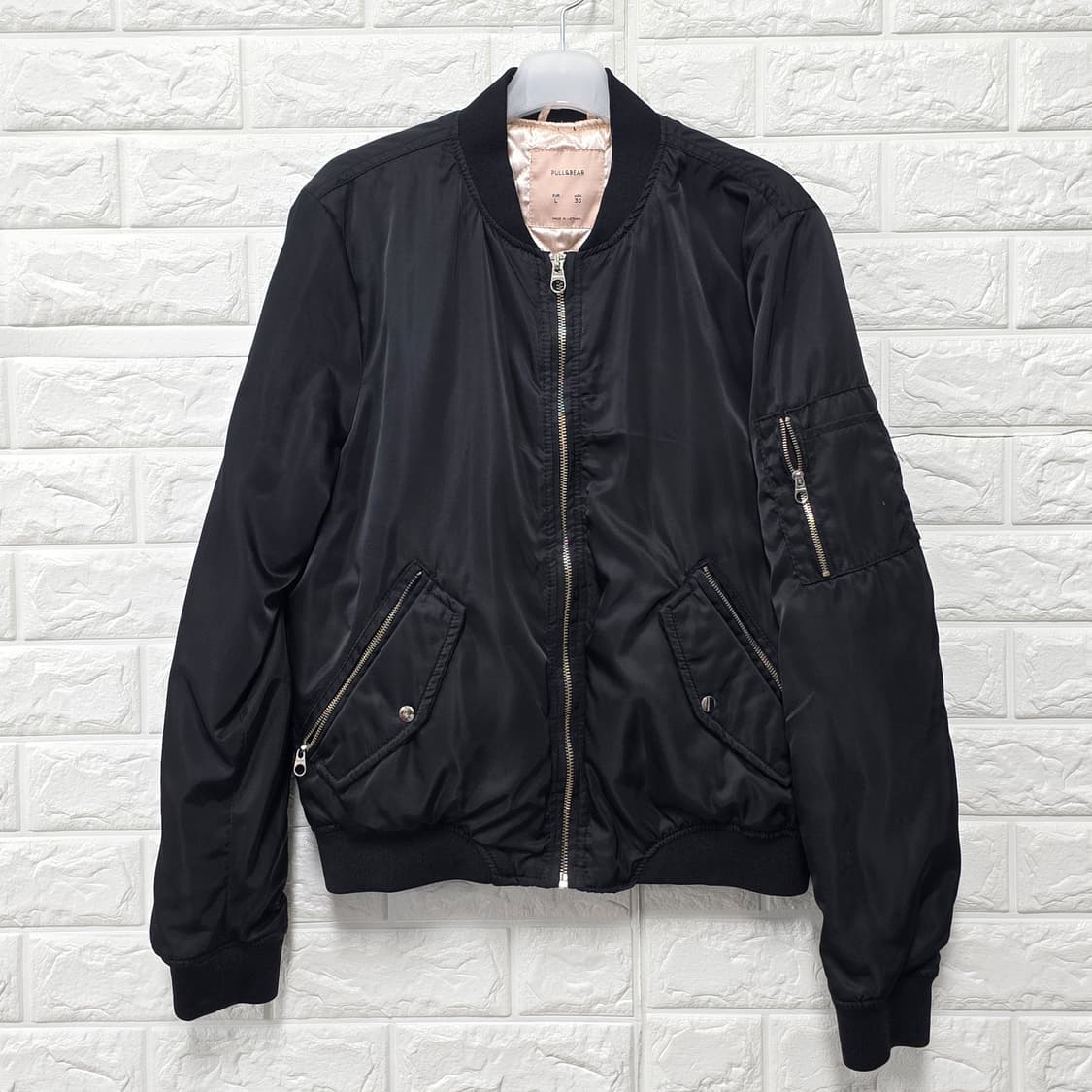 택포_ 풀앤베어 블랙 MA-1 항공점퍼 L 상품이미지1