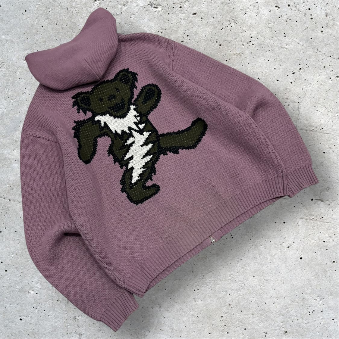 [L] 디스이즈네버댓 x 그레이트풀데드 퍼플 니트 후드 집업 C703 상품이미지2