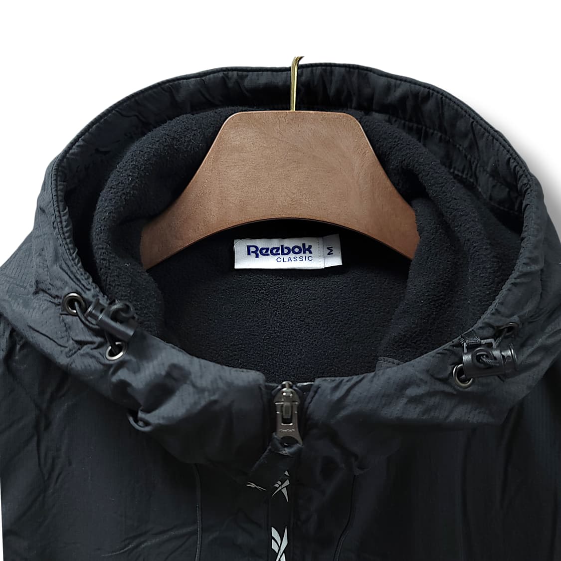 [M] 리복 X 커버낫 블랙 콜라보 기모 아노락 후드티셔츠 상품이미지8