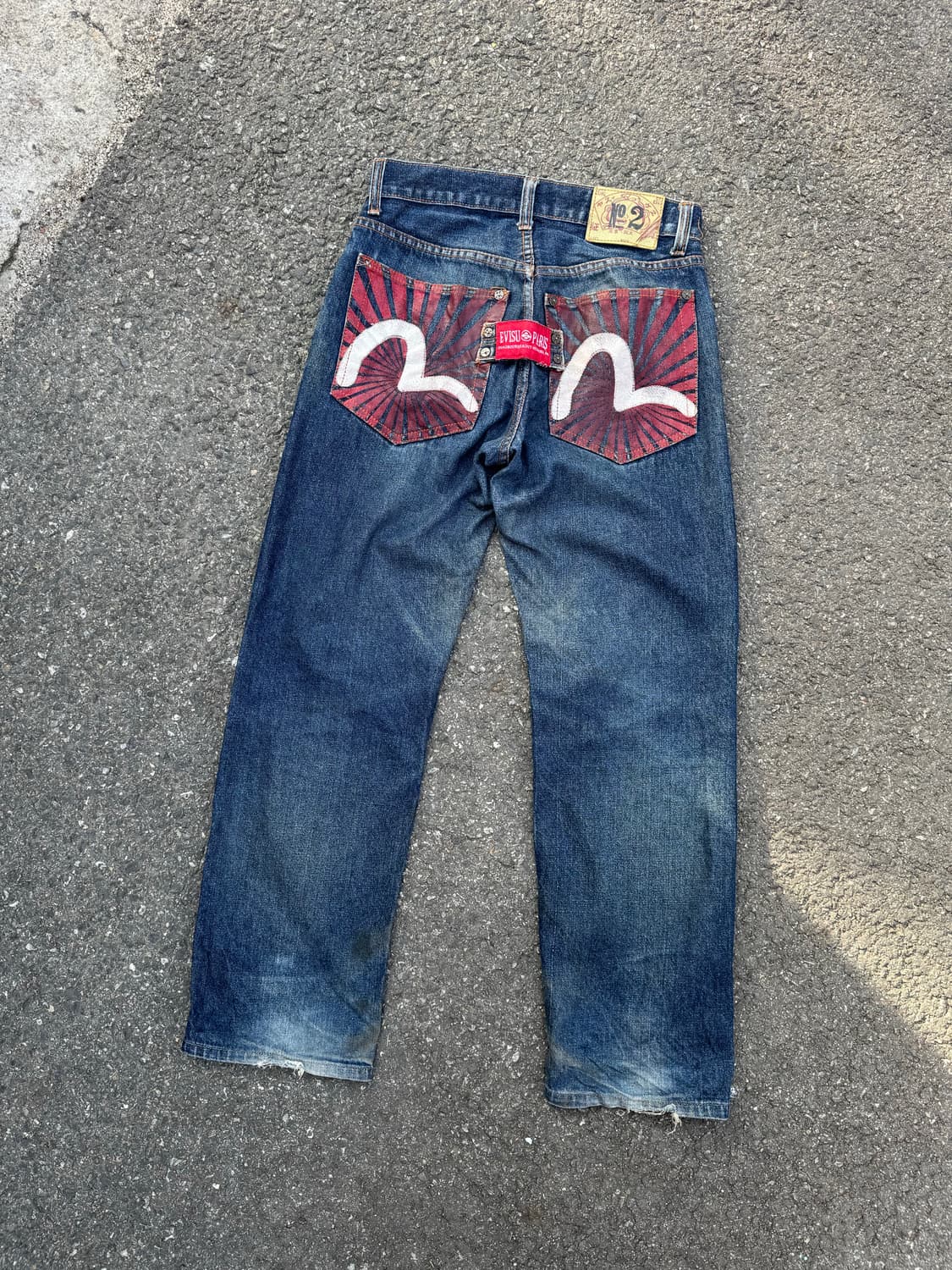 Evisu Paris 다이콕 에이징 워싱 데님팬츠  상품이미지2