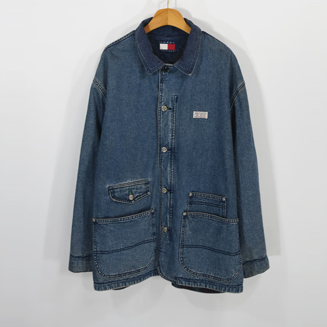 90s Tommy Hilfiger 데님워크커버올자켓 상품이미지1