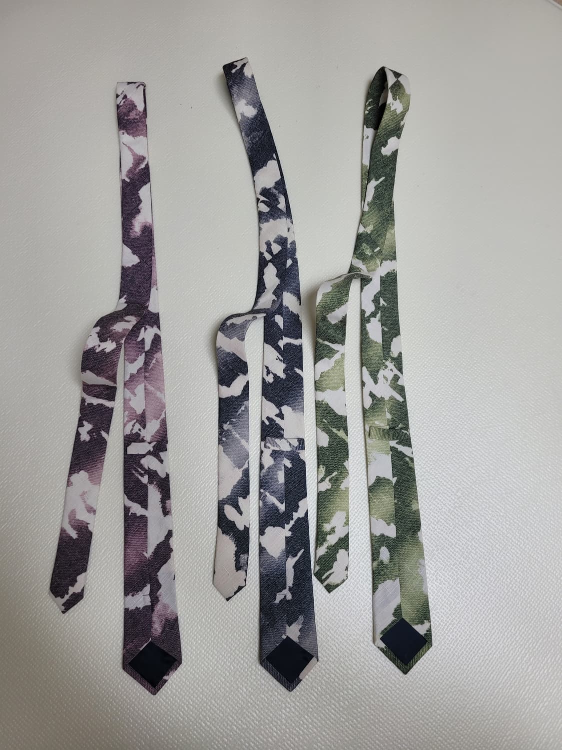 넥타이 3종 (까모패턴 퍼플, 그레이, 그린)  상품이미지8