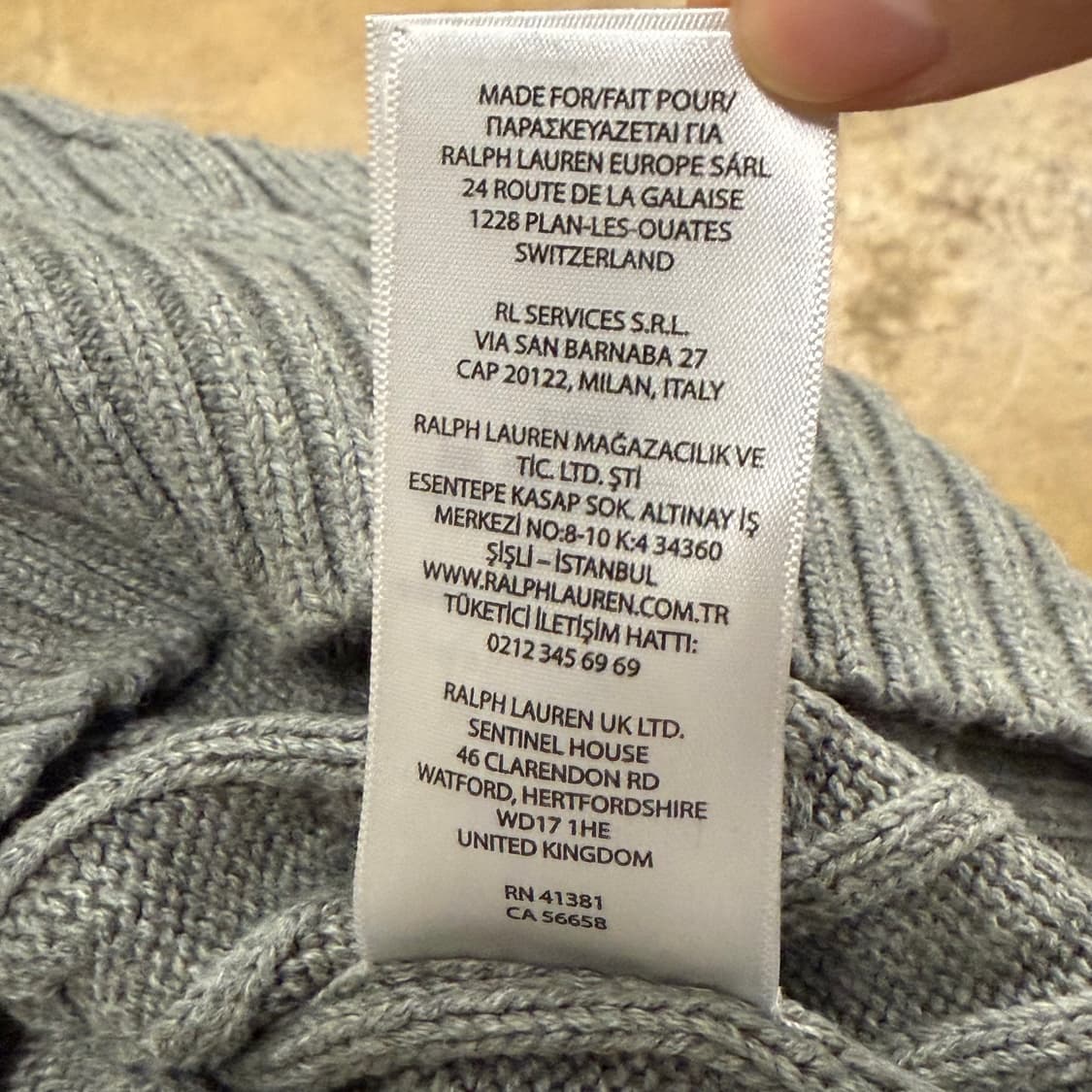 폴로 랄프로렌 그레이 꽈배기 니트 상품이미지7