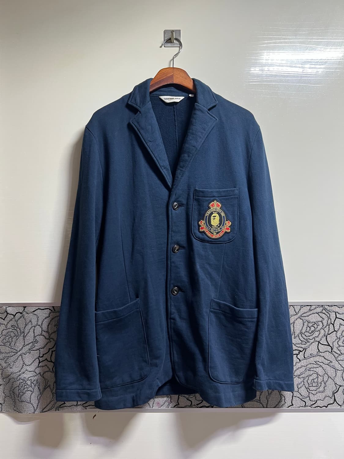 베이프 패치 네이비 블레이저 L 상품이미지1