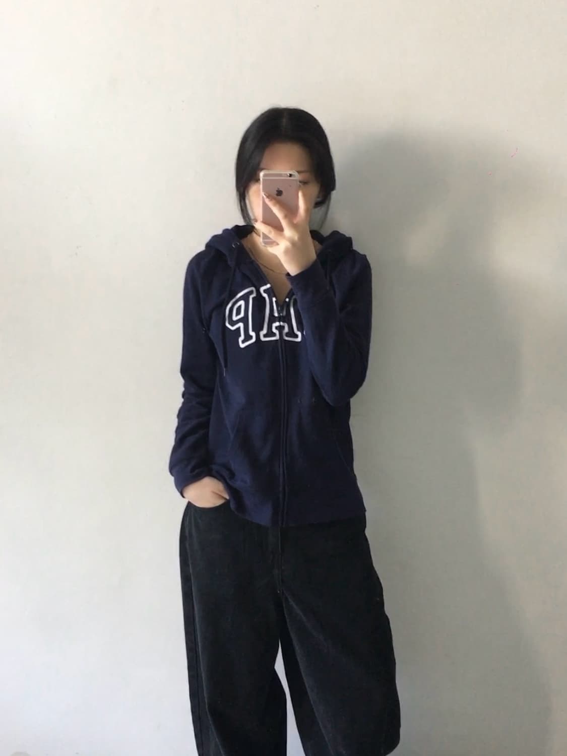 갭 자수 로고 후드집업 상품이미지1