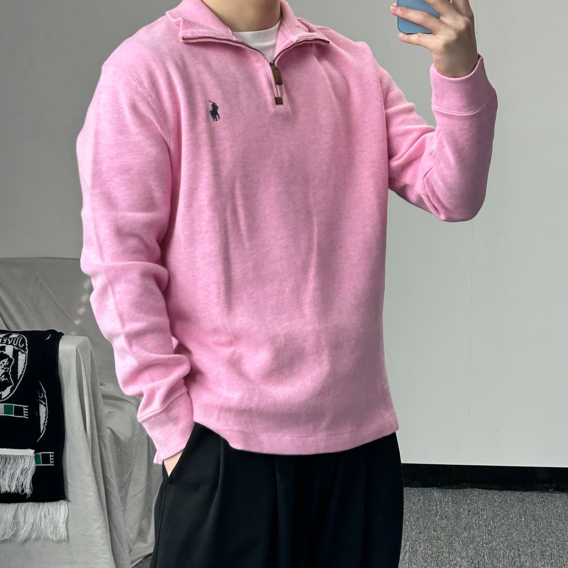 폴로 랄프로렌 핑크 하프집업 니트 상품이미지3